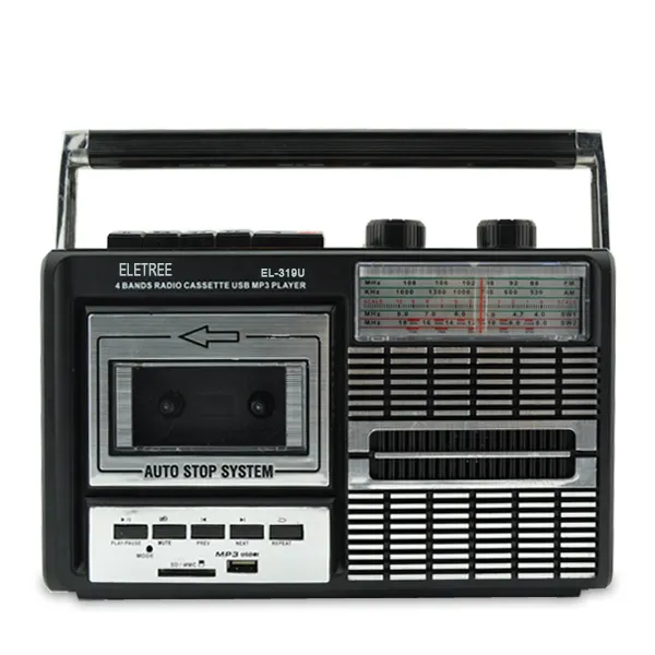 YG-319U taşınabilir pil kumandalı AC Powered Stereo AM/FM Video radyo Vintage bant kaset MP3 çalar kaset kaydedici