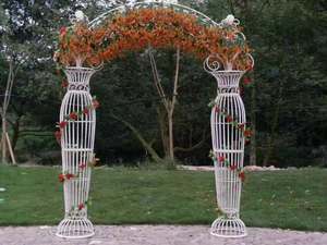 Arche <span class=keywords><strong>de</strong></span> mariage en métal à assembler soi-même Arche <span class=keywords><strong>de</strong></span> jardin avec pergola <span class=keywords><strong>pour</strong></span> plantes grimpantes Rose - Product Image 3