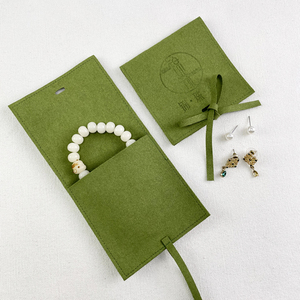 Custom <b>Envelope</b> Jewelry Pouch Bag Suede Jewelry Packaging <b>Gift</b> Bags Velvet for Jewelry Microfiber Pouch with Insert Pad Logo - Product Image 6