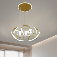 Lampe suspendue moderne de luxe en cristal doré, télécommande, LED à économie d'énergie, intensité variable, angle de faisceau 360°, grande taille, pour salon