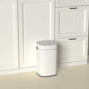 <span class=keywords><strong>Poubelle</strong></span> intelligente à capteur d'induction ELPHECO 15L avec corde de tirage, couvercle automatique auto-compactant, en PP et ABS, pour usage domestique - Product Image 1