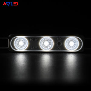Modules LED 3 lampes à injection 12V dimmables IP67 pour enseignes rétroéclairées souples, modules LED pour caissons lumineux publicitaires étanches en extérieur - Product Image 1