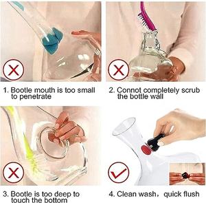 Acryl Vis Tank Wasmachine Algen Schraper Glas <span class=keywords><strong>Aquarium</strong></span> Vaas Decanter Binnen Reinigingsborstel Siliconen Scrubber Magnetische Reiniger - Product Image 4