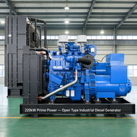 Groupe électrogène diesel 220 kW 400 V pour usine et exploitation minière, démarrage électrique, faible consommation de carburant, CE ISO