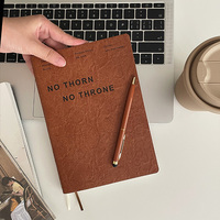 MiniM alist Retro A5 Work Notebook Hochwertiges A6-Planer Tagebuch Weiches Leder Hardcover Faden Nähen Bindung für Schüler