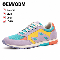 Sneakers de créateur haut de gamme OEM ODM, color block, vintage, respirantes, chaussures décontractées pour la marche