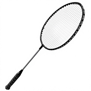 Raquette de badminton ultra-légère en fibre de carbone, cadre de forme spéciale, cohésion offensive, 40T, dure, télescopique, durable, tissu amateur - Product Image 3