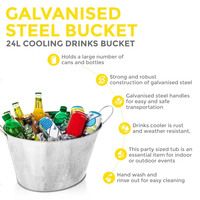 Grand bac à boisson ovale moderne en acier galvanisé pour boissons Baignoire à vin sur pied Baignoire à bière pour la fête à la maison Refroidisseur décoratif Seau à glace