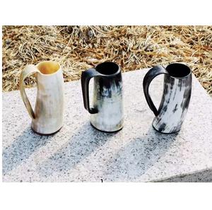 Mug en corne naturelle de haute qualité, fait main, finition polie, réutilisable, disponible à un prix excellent - Product Image 1