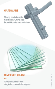 Moderne Einfache Conch Upvc Profil in 2,2mm Dicke Doppel Glasierte Bifold Tür Außen Klapp Türen - Product Image 3