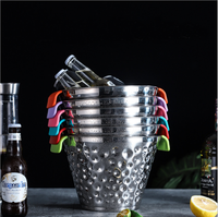 Seau à glace et refroidisseur de vin/bière en acier inoxydable sur mesure, avec taille personnalisée, style classique, design mural