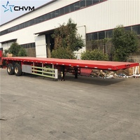 Nouvelle semi-remorque 40FT châssis de conteneur de seconde main à lit plat remorque à essieu de remorquage pour l'utilisation de conteneurs de camion