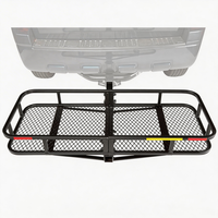 Suporte de Carga para Reboque de 500LBS, Resistente à Ferrugem e às Intempéries, Cesto de Bagagem Traseiro Dobrável para SUV/Pickup