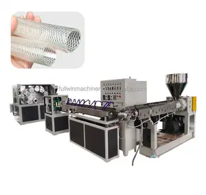 Fully automatic soft flexible PVC garden water hose making machine fiber braided reinforced pipe extrusion line manufacturer