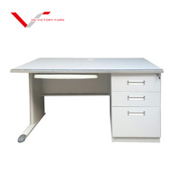 Mobilier de bureau KD Structure rangement 6 tiroirs piédestal bureau en acier Table d'ordinateur de chine
