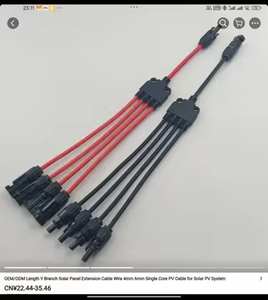 Tùy chỉnh năng lượng mặt trời bảng điều khiển mở rộng dòng pes4 1to2 1to3 1to4 nối PV điện Nam & Nữ Brass nối với ABS PC nhà ở - Product Image 3