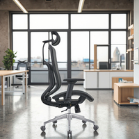 Chaise de bureau ergonomique pour personnel, chaise en maille sédentaire, rotative et élévatrice, chaise d'ordinateur d'apprentissage confortable et respirante