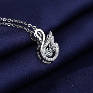 Nueva tendencia de personalidad ágil Cisne collar <span class=keywords><strong>moda</strong></span> corazón latiendo Salida de fábrica - Product Image 3