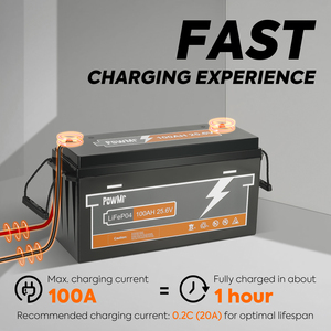 Batería de Iones de Litio Recargable PowMr EU DDP de 100 Ah, 25,6 V, 2560 Wh, Compatible con Almacenamiento de Energía en Paralelo y en Serie, Batería Solar - Product Image 4