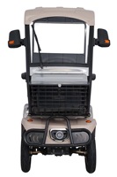Quadricycle électrique HLD à 4 roues avec auvent et rideaux anti-pluie, scooter de mobilité, vélo électrique pour la protection contre la pluie et la neige