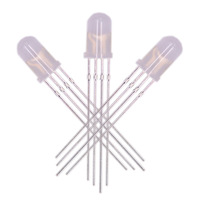 Meilleur prix puces TW cathode d'anode commune lentille diffuse blanche 4 broches tri couleur 5mm lampe à LED RVB pour lumières