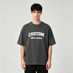 Camiseta de Hombre con Cuello Redondo, 100% Algodón, 240 g/m², Corte Regular, Logotipo Personalizado OEM, Impresión en Serigrafía para Uso Diario Informal - Product Image 2