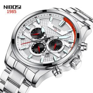 Drioshipping Luxury Gold Finish Montre à quartz pour hommes Nouveau Multifonctionnel Trois Chronographes Étanche Acier inoxydable Shanghai - Product Image 5