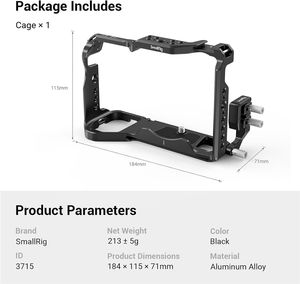 กรงกล้องขนาดเล็กพร้อมชุดยึดสายเคเบิ้ลสำหรับ GFX100S <span class=keywords><strong>Fujifilm</strong></span>/GFX50S II ในตัว1/4 "-<span class=keywords><strong>20</strong></span>รูและ3/8" -16รูยึดตำแหน่งและ - Product Image 5