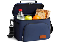 Sac à déjeuner thermique double couche, boîte à lunch isolée, sac isotherme souple, sac de transport isotherme, grande capacité, pliable, 25x17x20cm