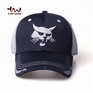 Least wholesale <strong>PE</strong> sports Vintage hats baseball-mesh Cap Trucker of 6 pane trucker hat With embroidery - Product Image 2