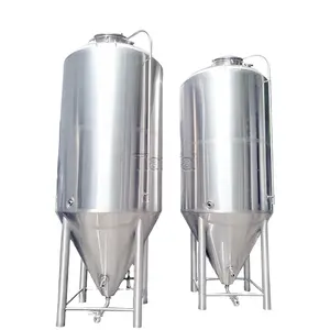 Tanque de fermentação cônica 500l 1500l, equipamento de fermentação de cerveja, jaqueta de resfriamento, armazenamento de isolamento, tanque de barril de co2