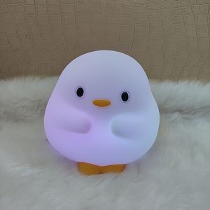 Cute <b>Duck</b> Silicone <b>Night</b> <b>Light</b> USB Rechargeable LED Kids Bedside Lamp Soft Animal Nursery <b>Night</b> Lamp Color Changing - Product Image 4