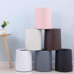 Simple Frosted Finish Trash Can 12L Lidless For Living Room Bedroom Bathroom Kitchen Eco-Friendly Storage - Product Image 4