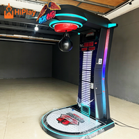 Máquina de Boxeo LED Comercial, Operada con Monedas, Máquina de Arcade para Medir la Fuerza de Puñetazos, para Centros Comerciales y Salas de Juegos