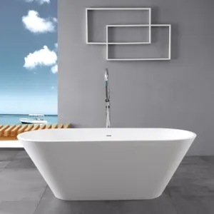 Hot design artificial stone bathtubs Bathroom Tubs Marble Spa free standing Bathtub for Hotel soaking bathtub luxury Style