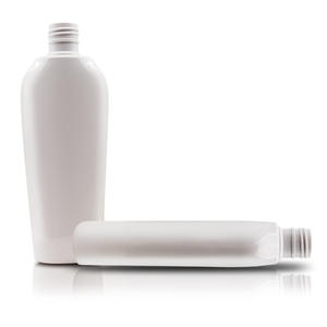 Usine chinoise personnalise des flacons cosmétiques vides en plastique PET blanc en forme de <span class=keywords><strong>vase</strong></span> plat, crème pour le corps, 200 ml, avec <span class=keywords><strong>bouchon</strong></span> à rabat - Product Image 3
