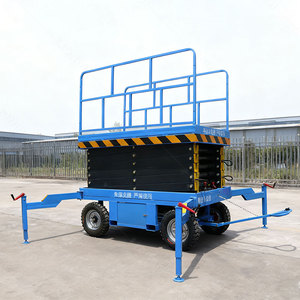 Plateforme élévatrice mobile à ciseaux électrique à <span class=keywords><strong>manivelle</strong></span> de 6 à 24 m de haute qualité pour le levage de marchandises et le transport de fret à vendre - Product Image 5
