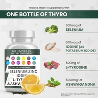 Capsules de Sélénium et Zinc Tout-en-un OEM/ODM pour le Soutien Thyroïdien avec L-Tyrosine