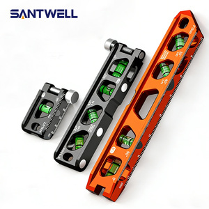 Niveau à bulle en alliage d'aluminium de 6 pouces, outil de mesure multi-angles à 30, 45 et 90 degrés, options de couleurs orange et bleu - Product Image 4