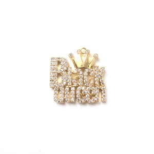 Queen Word Rhinestone Crown Bling Charms Surtido de decoraciones de zapatos de cristal de metal Adorno de joyería elegante para mujer - Product Image 2