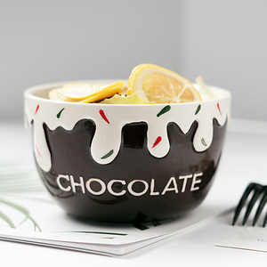 Cross-border wholesale <b>mini</b> cute ceramic tableware, household cheese stove bowls, high-value dessert snacks <b>chocolate</b> stove - Product Image 1