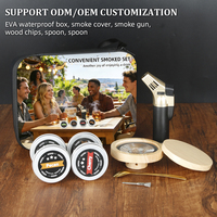 Ensemble de fumoir à whisky portable en bois de qualité supérieure avec étui de transport pour le camping en plein air et les soirées cocktails