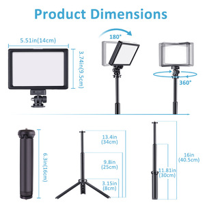 Có thể điều chỉnh RGB điền vào ánh sáng LED nhiếp ảnh vòng ánh sáng đầy màu sắc Selfie video và máy tính video trực tiếp hội nghị chiếu sáng kit mới - Product Image 2