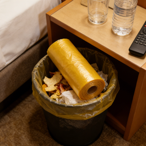 שקיות אשפה <span class=keywords><strong>HDPE</strong></span> עם ציפוי זהב מובלט ועמידות גבוהה (אטימות לנזילות לשימוש מסחרי/מועדונים) - Product Image 6