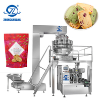 Machine d'emballage rotative automatique multifonction à 8 stations pour sachets préformés de biscuits aux canneberges, biscuits sablés, chips, gaufrettes, biscuits en doypack