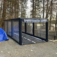 Abri de voiture gonflable étanche et anti-poussière, tente de stockage extérieure pour voiture, tente d'exposition de voiture gonflable transparente