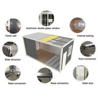 Construction rapide Pliable Préfabriqué Petit Bureau Utilisation Expédition Pack Plat Conteneur Maison à vendre