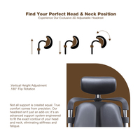 Chaise de bureau ergonomique pivotante moderne en similicuir PU, avec fonctions réglables et roulettes, pour la maison, le bureau, l'école, l'hôpital, garantie 3 ans