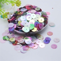 Paillettes rondes plates en PVC de 3 mm à 12 mm, perles colorées plaquées pour robes de mariée, décoration de costumes, couture, vente en gros