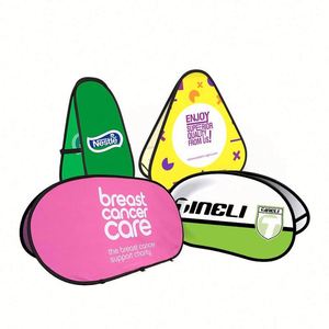 Oval Circle Portable Fabric Pop-Up Banner Sign for Sport Advertising Eco-Friendly Folding Stretch Polyester - Product Image 1